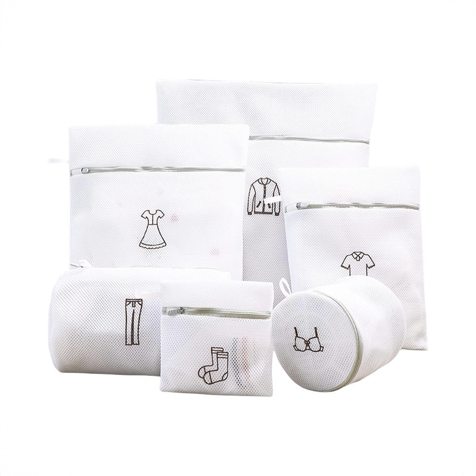 商品配色： 白色单层刺绣-大/中/小/特大/圆柱/文胸袋