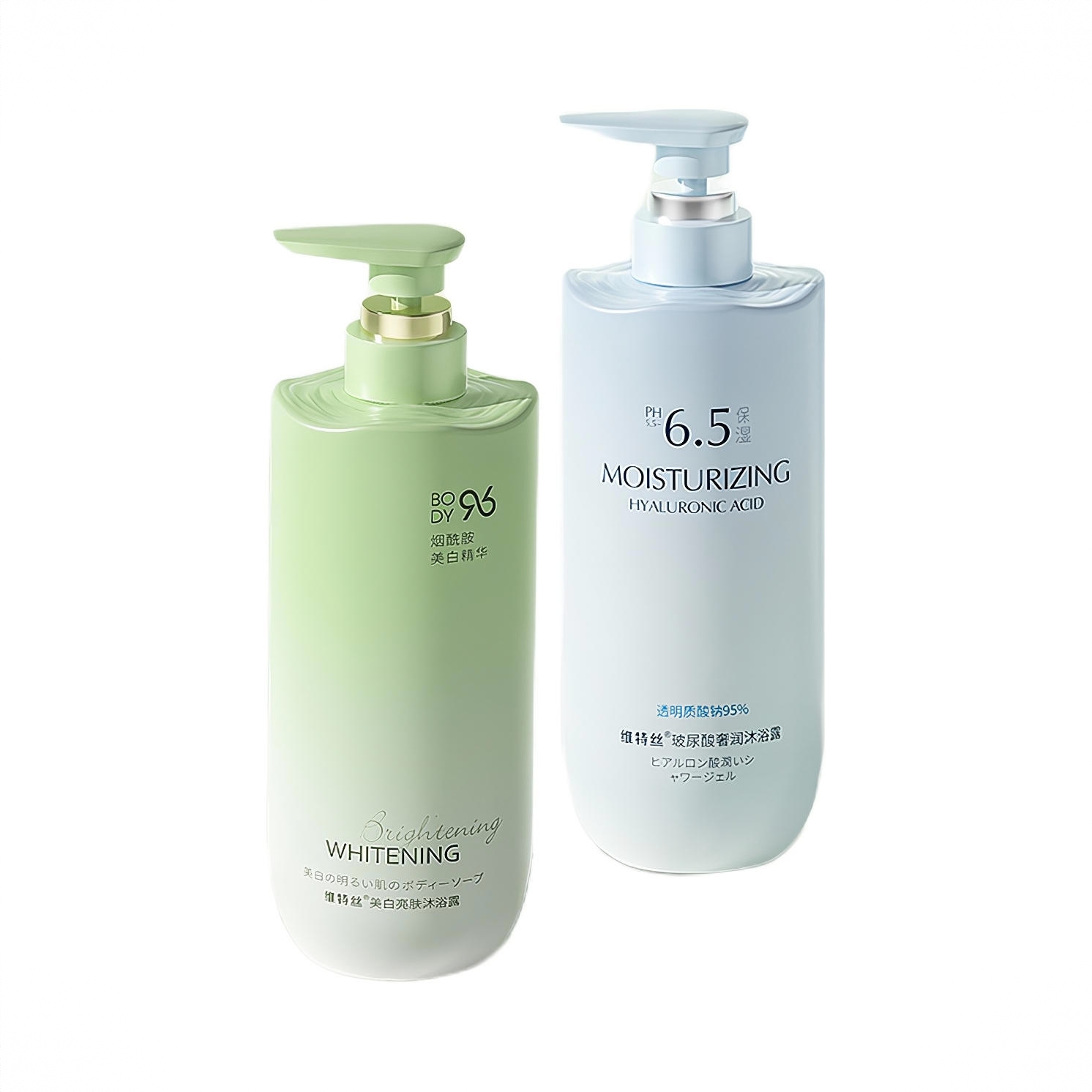 商品配色： 烟酰胺沐浴露500ml+玻尿酸沐浴露500ml