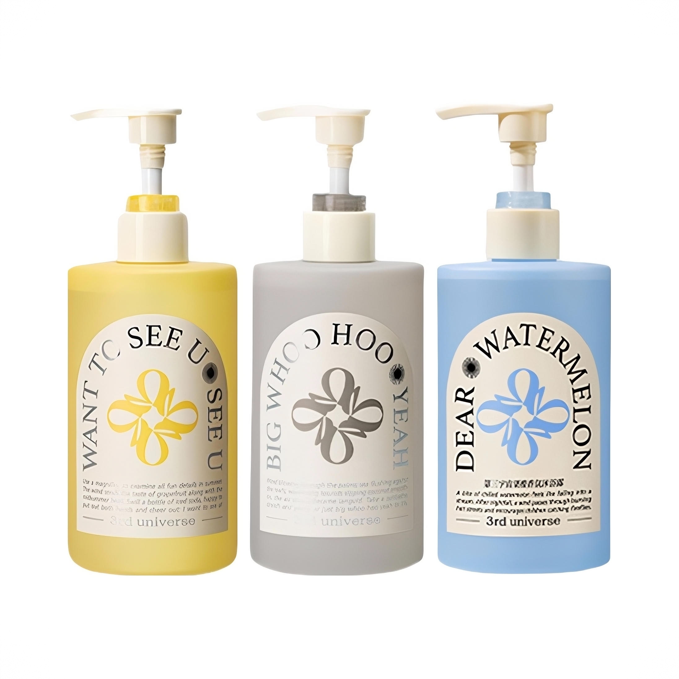 商品配色： 柚子果香味300ml +椰奶青草味300ml+沁心瓜果味300ml