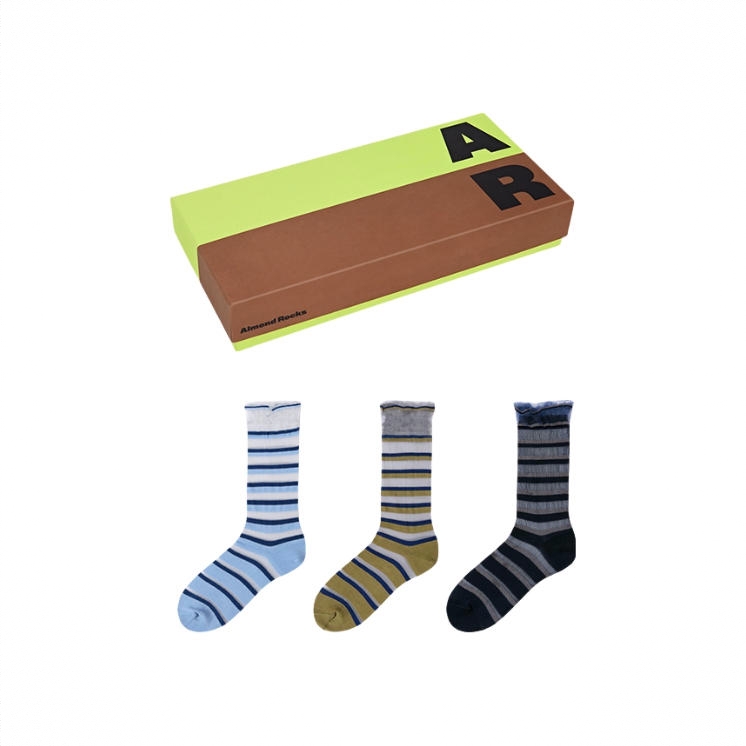 商品配色： 1藏青1蓝1绿礼盒 3双