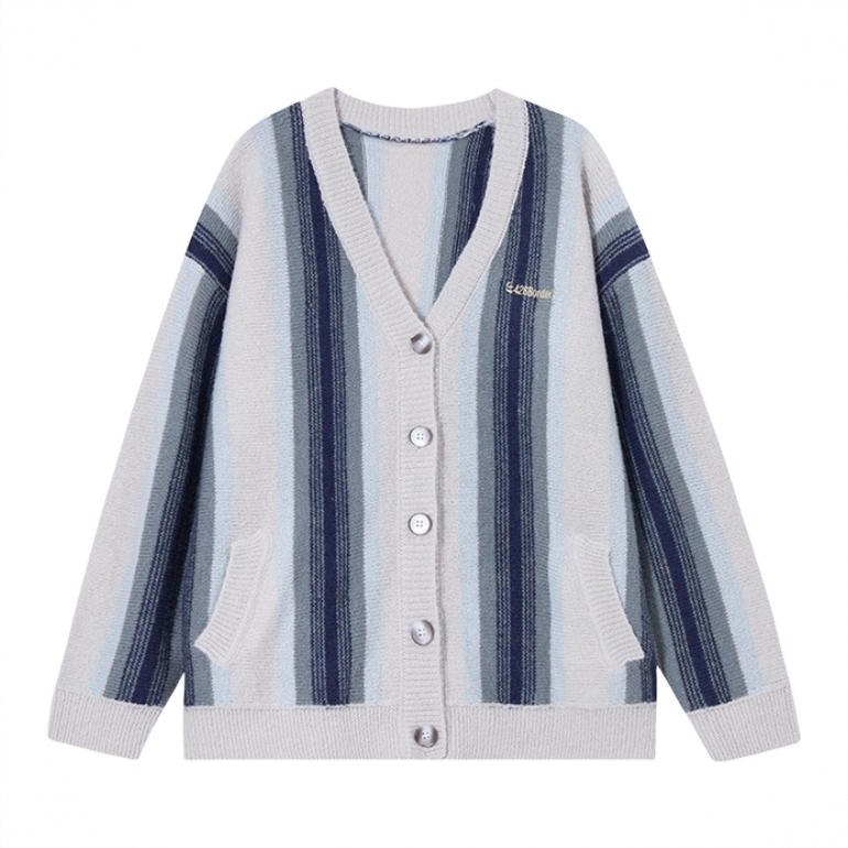 商品配色： 浅灰藏青条