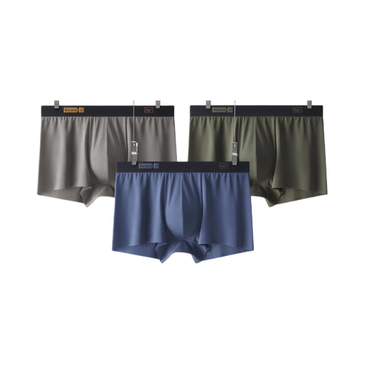 商品配色： 幂蓝+雀仔绿+青木灰/3条装