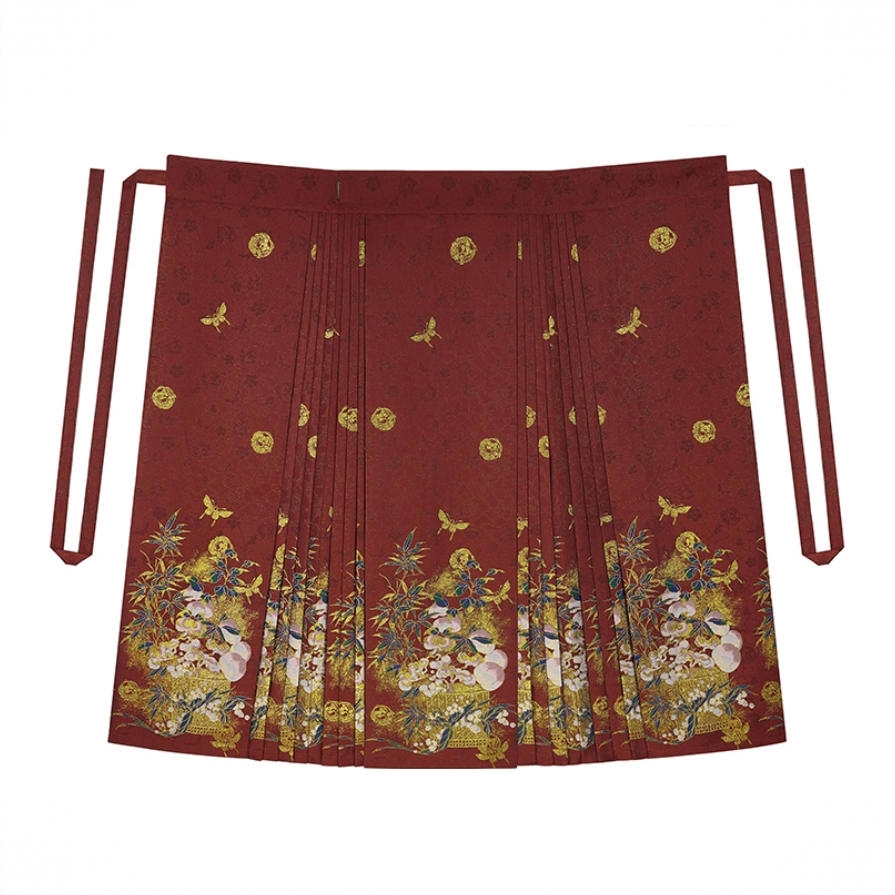 商品配色： 红/马面裙