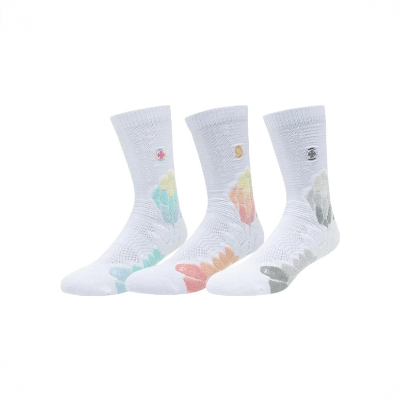 商品配色： 1蓝黄白1粉黄白1银灰白 3双