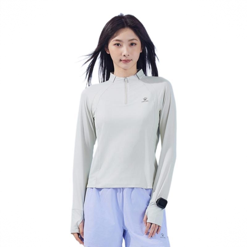 商品配色： 米灰-女款 【防风立领 反光logo标识  运动