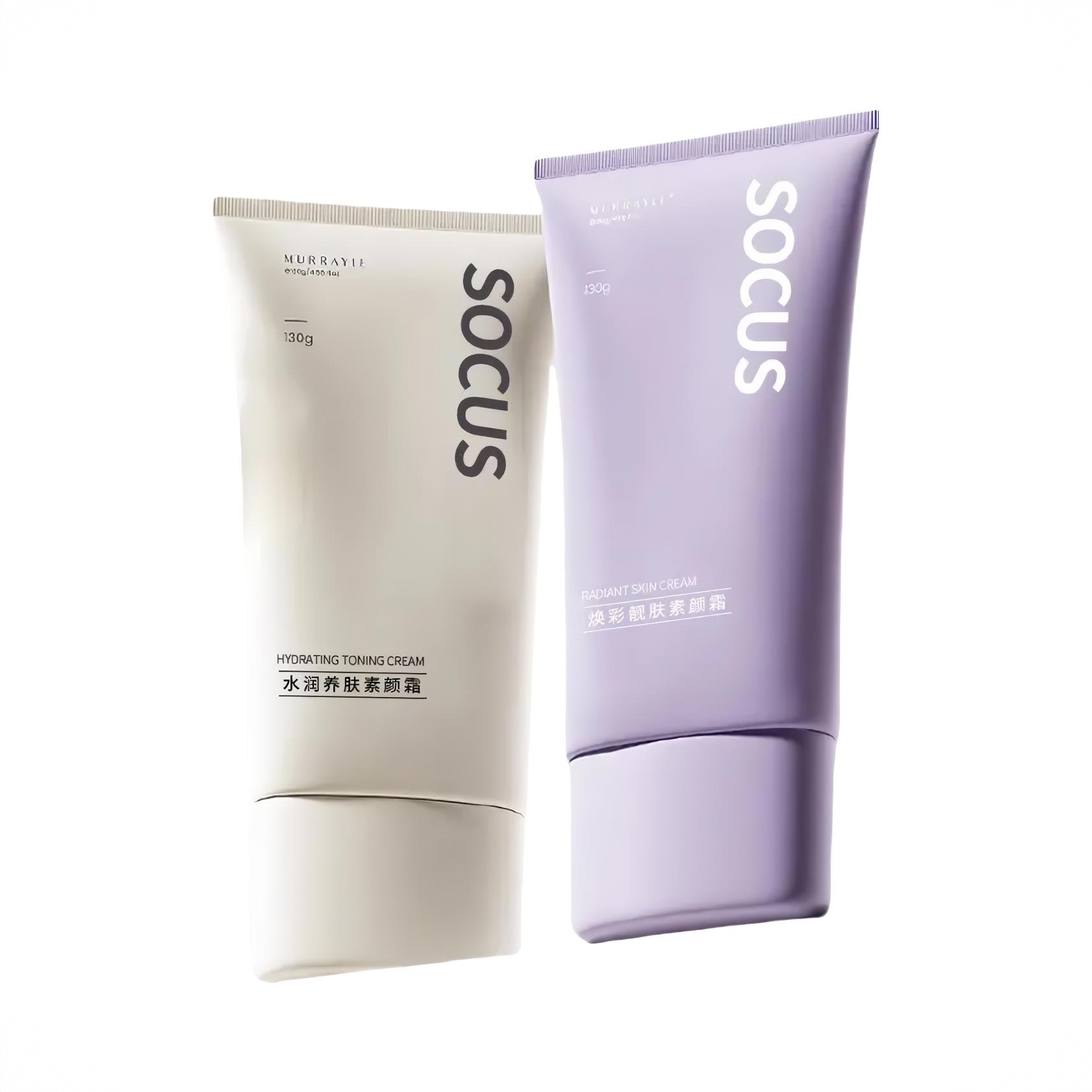 商品配色： 元气焕彩素颜霜130g+水润养肤素颜霜130g