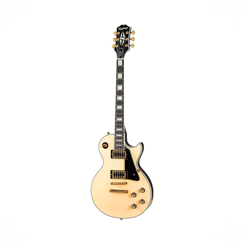 商品配色： Les Paul Custom Blackback AI复古象牙白色双双