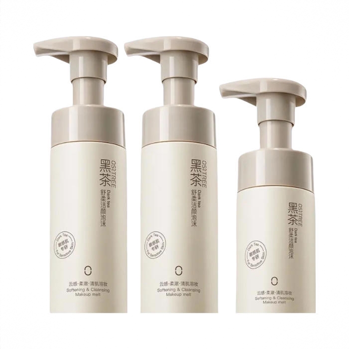 商品配色： 黑茶舒柔洁颜泡沫150ml*2+黑茶舒柔洁颜泡沫90ml
