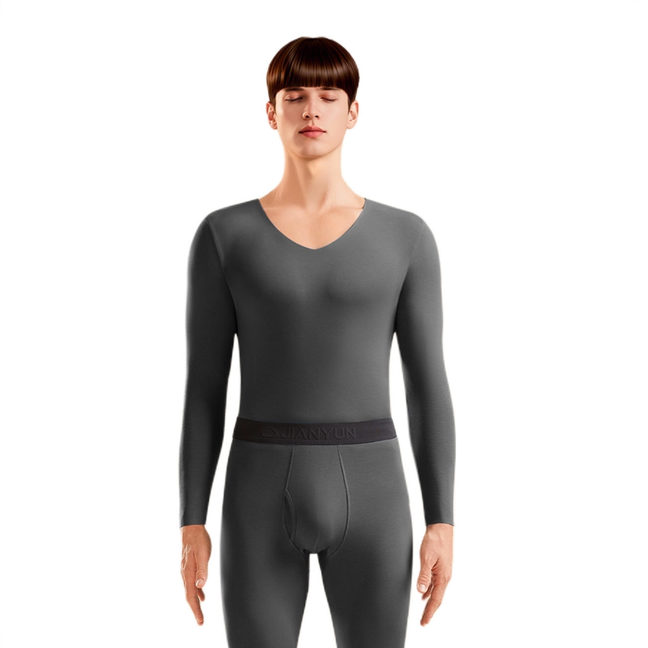 商品配色： 藤茶灰/V领/男