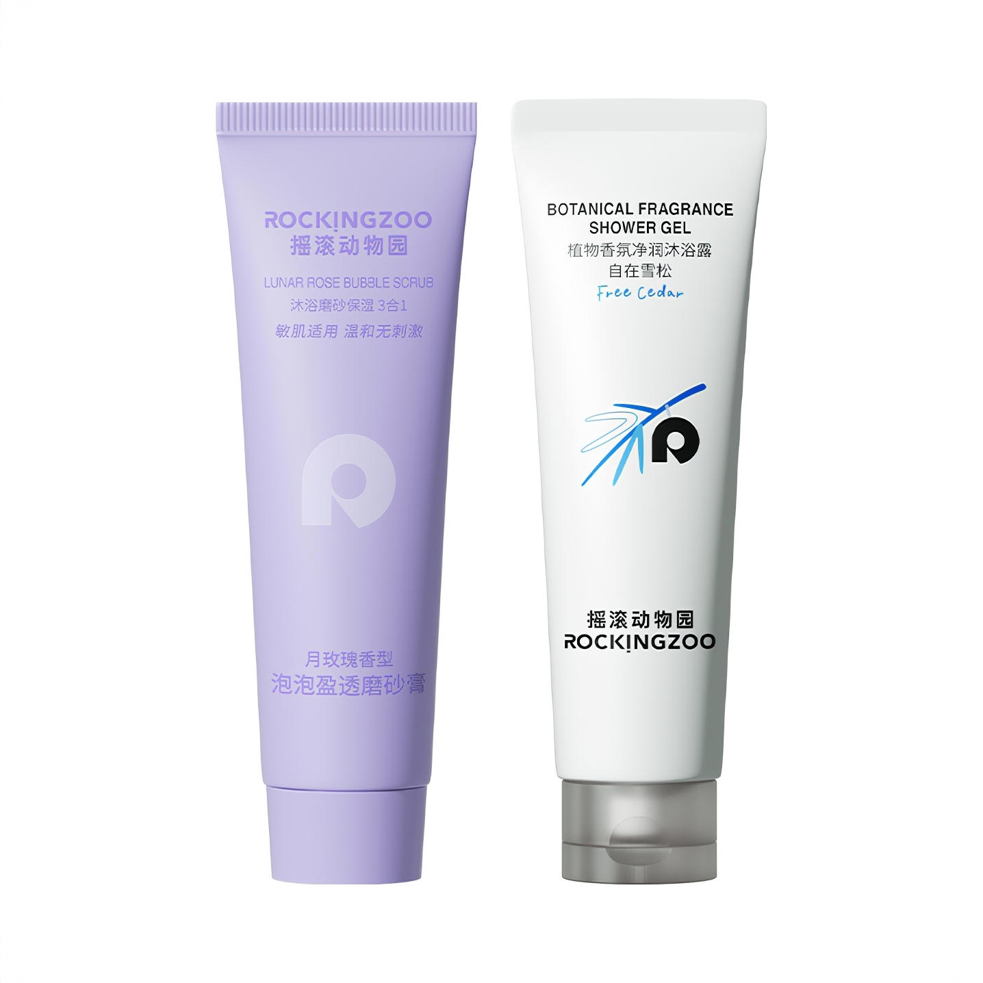 商品配色： 自在雪松沐浴露30g+月玫瑰磨砂膏30g