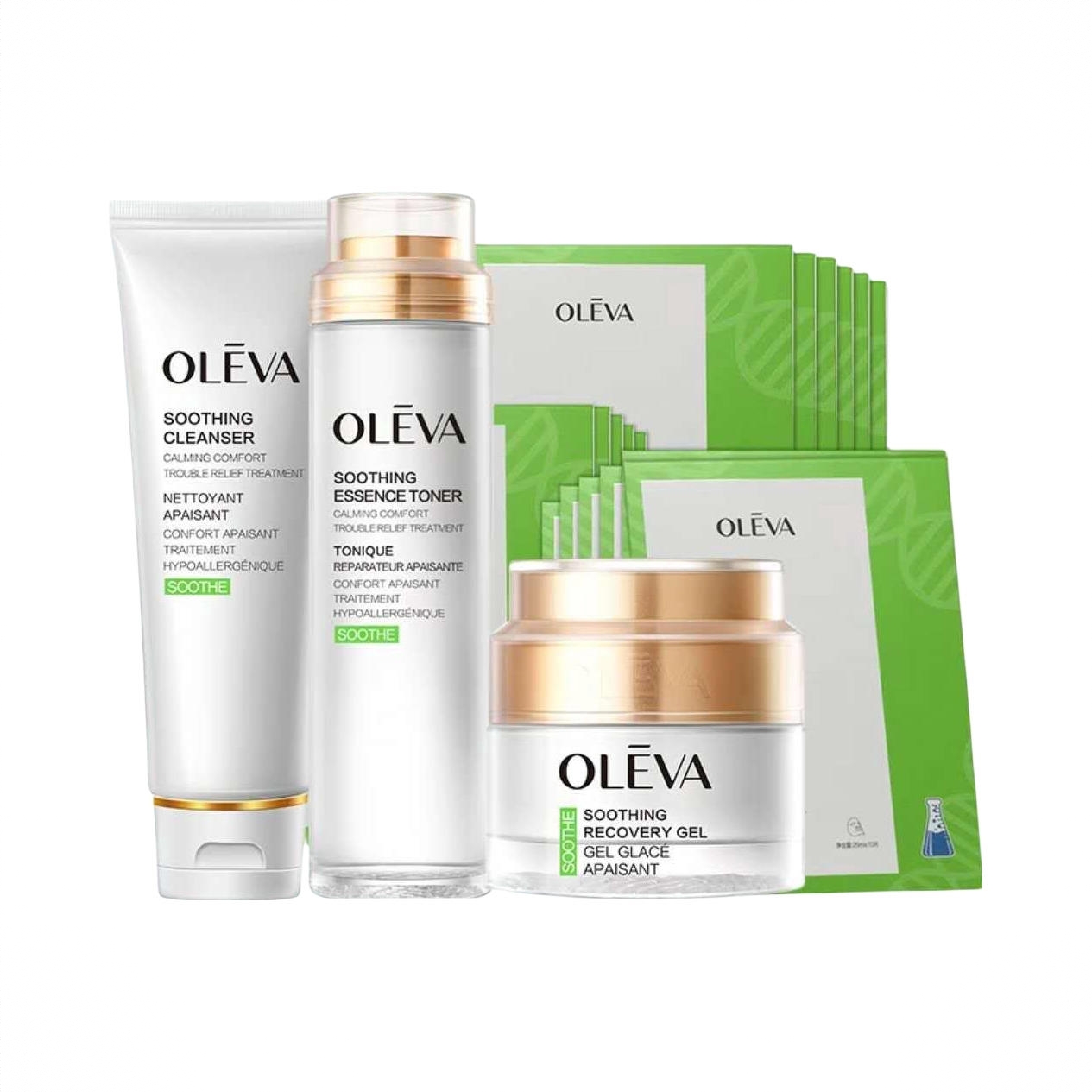 商品配色： 洁面100ml+水120ml+冰晶50ml+面膜10片