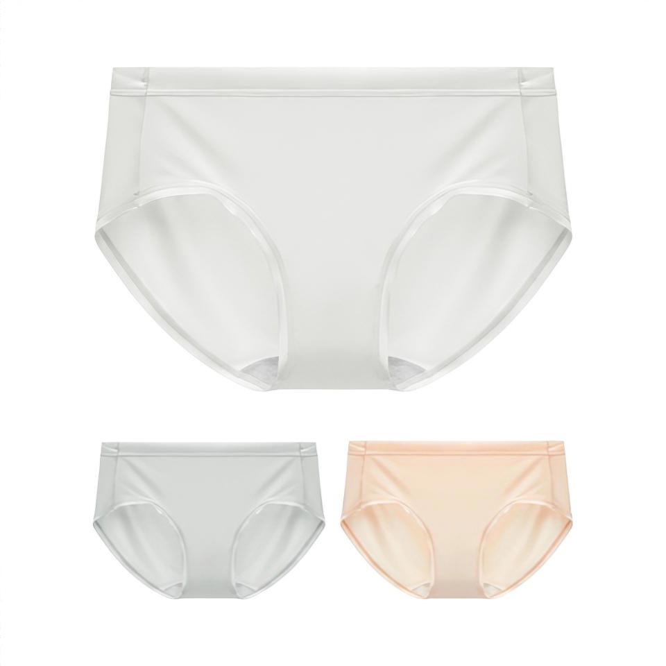 商品配色： 珍珠白+淡雅灰+香槟肤/3条装