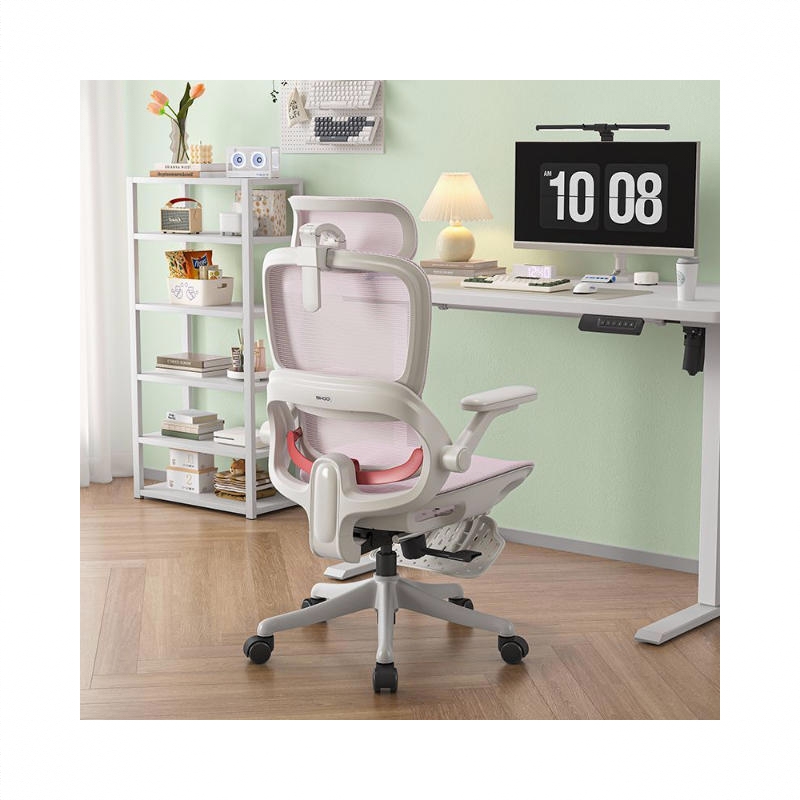 商品配色： 紫色/波浪密楞特网/4D圆周扶手/流瀑工学坐垫/有脚踏