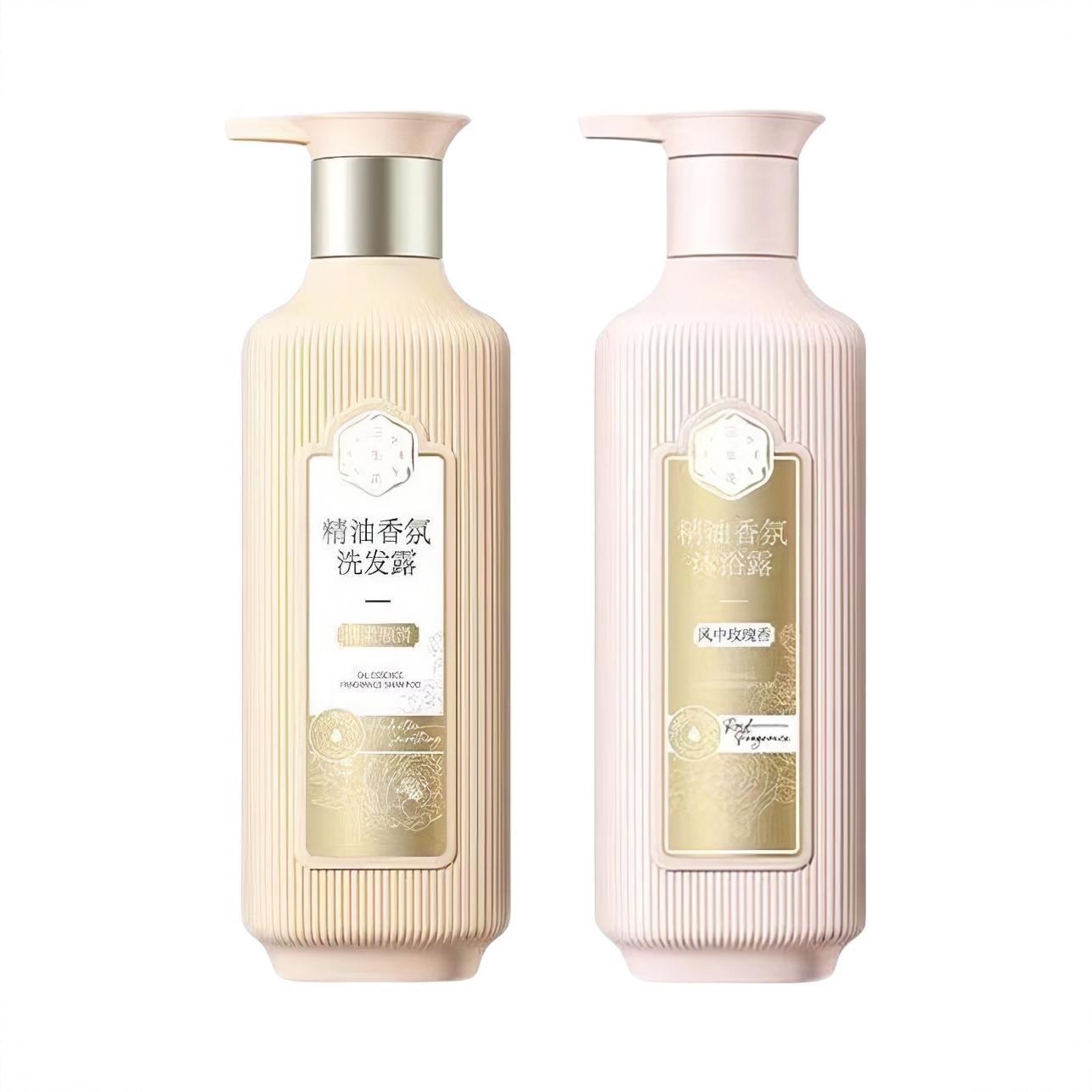 商品配色： 清柔顺滑洗发露500ml+【风中玫瑰香】精油香氛沐浴露500ml