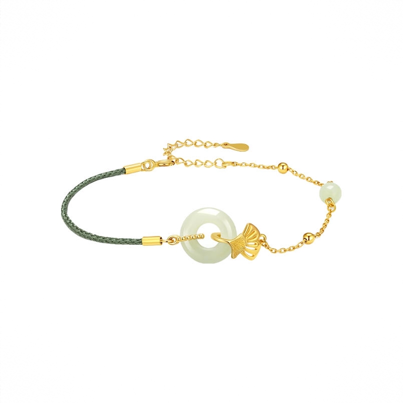 商品配色： S925-三生有杏-半绳半链版