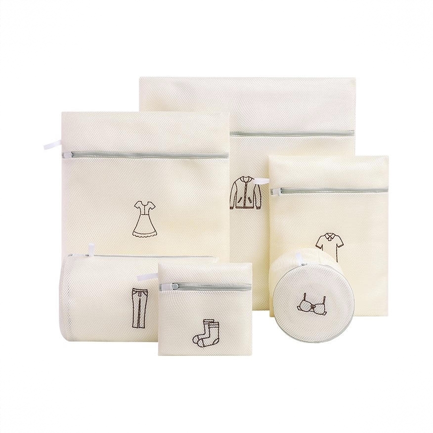 商品配色： 米色双层刺绣-大/中/小/特大/圆柱/文胸袋