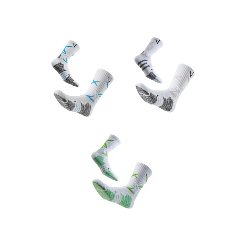 商品配色： 1白绿1白粉1白蓝 3双