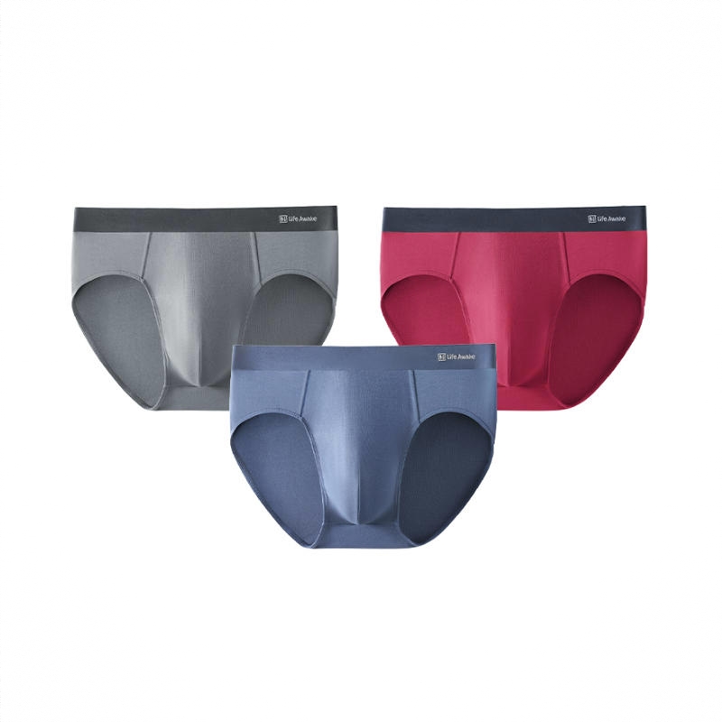 商品配色： 深灰+午夜蓝+红/三条装