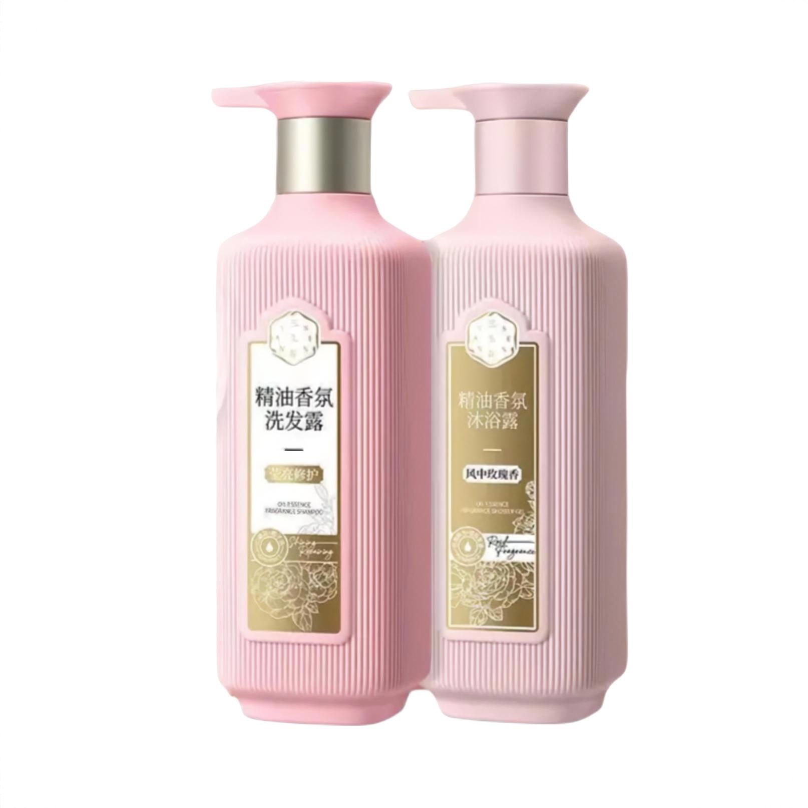 商品配色： 莹亮修护洗发露500ml+【风中玫瑰香】精油香氛沐浴露500ml