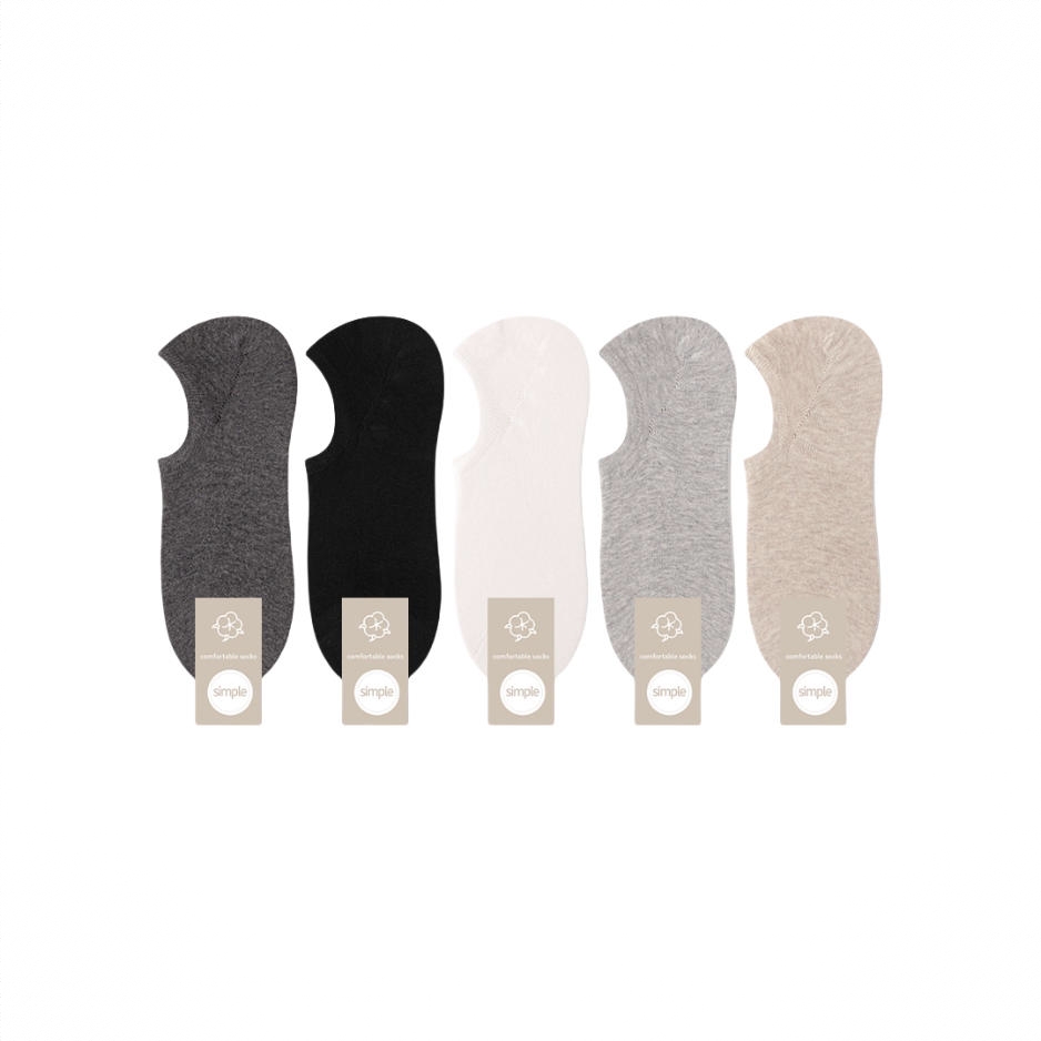 商品配色： 1中灰1黑1白1浅灰1米 5双