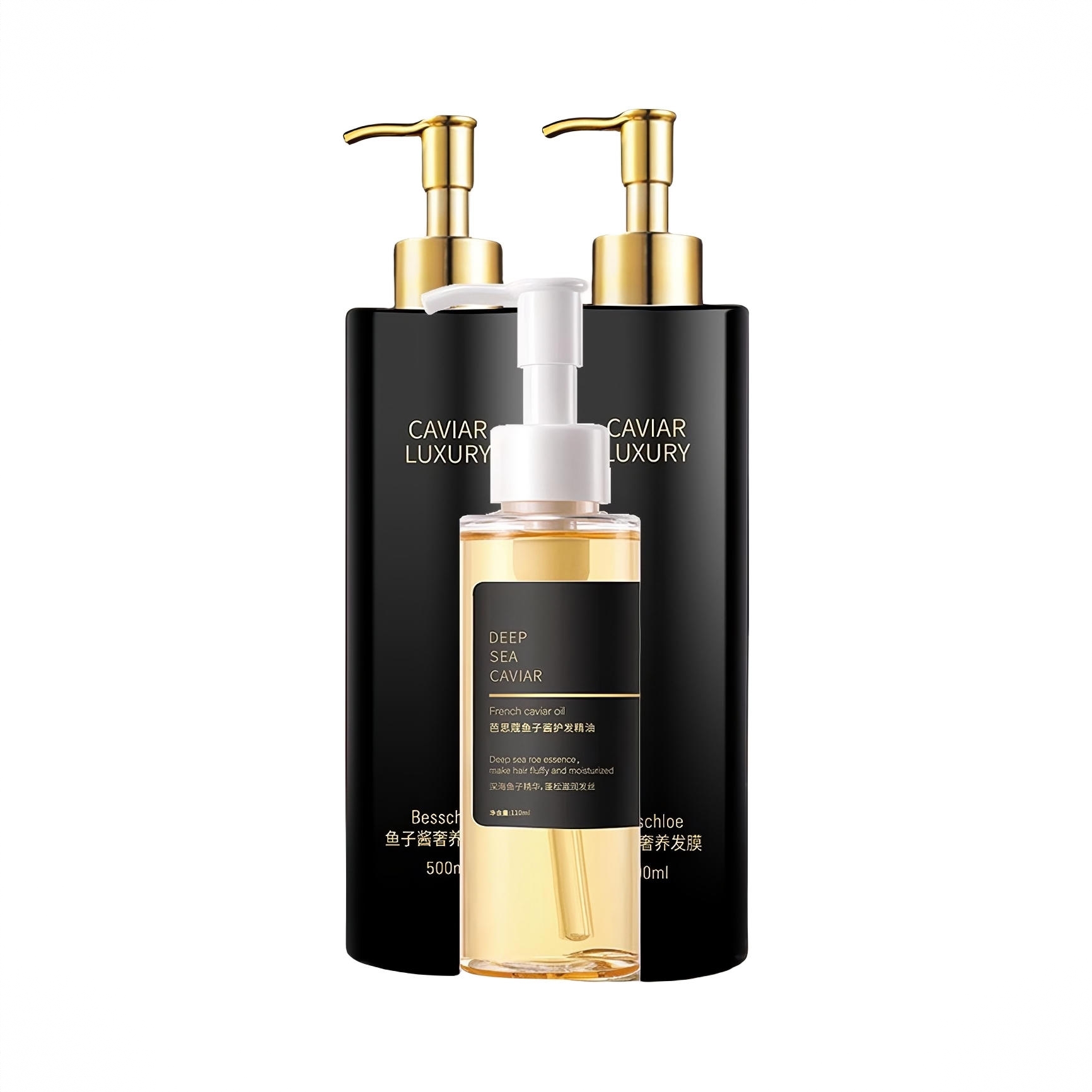 商品配色： 蓬松去屑洗发水500ml+补水柔顺发膜500ml+改善毛躁精油110ml