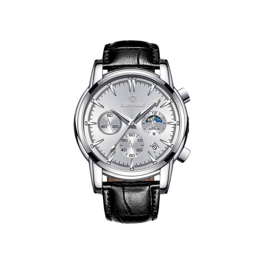 商品配色： 银壳白面皮带