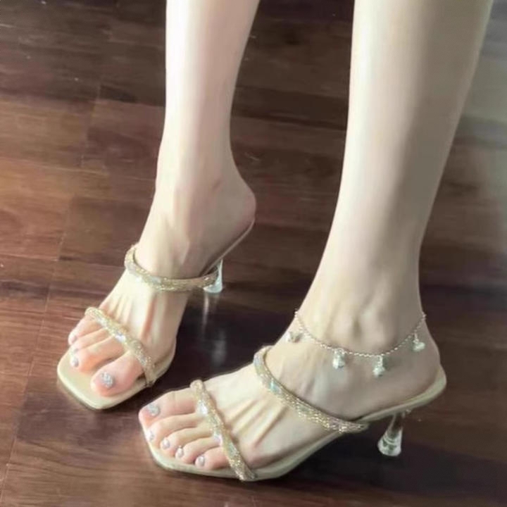 商品配色： 跟高5cm/香槟金
