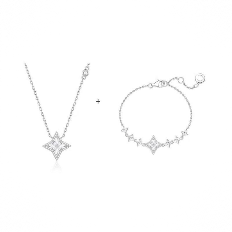 商品配色： 银色项链＋手链