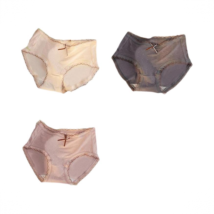 商品配色： 肤+深灰+浅紫/3条装