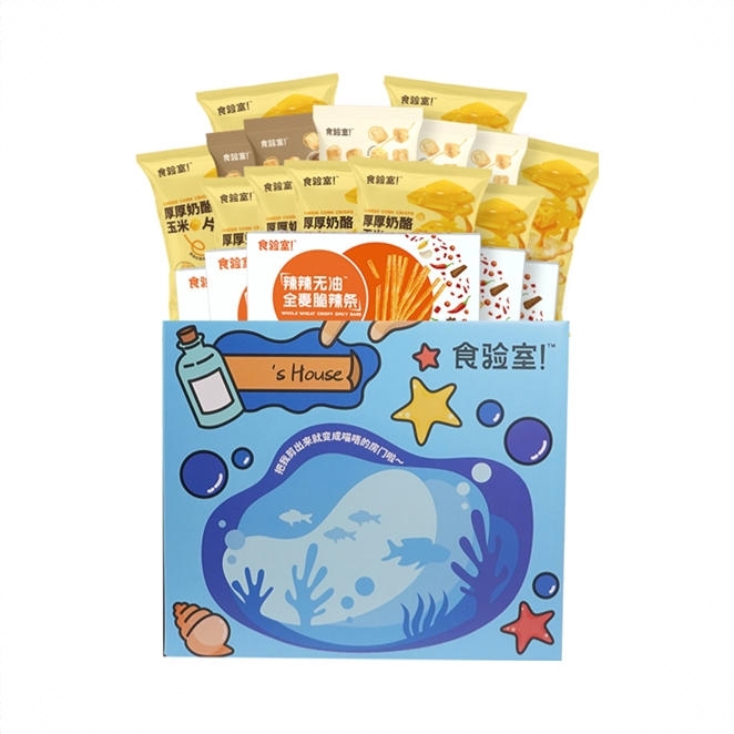 商品配色： 612g/猫窝零食大礼包