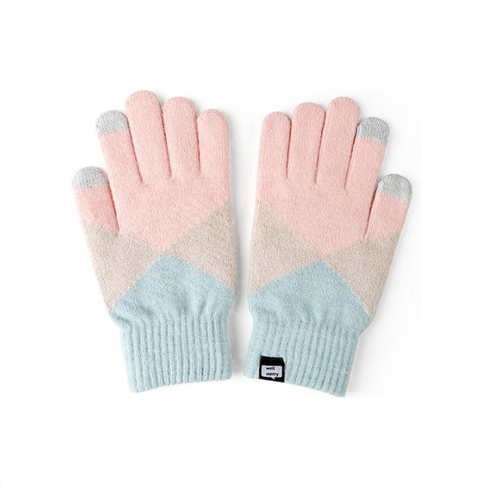 商品配色： 粉蓝色拼接
