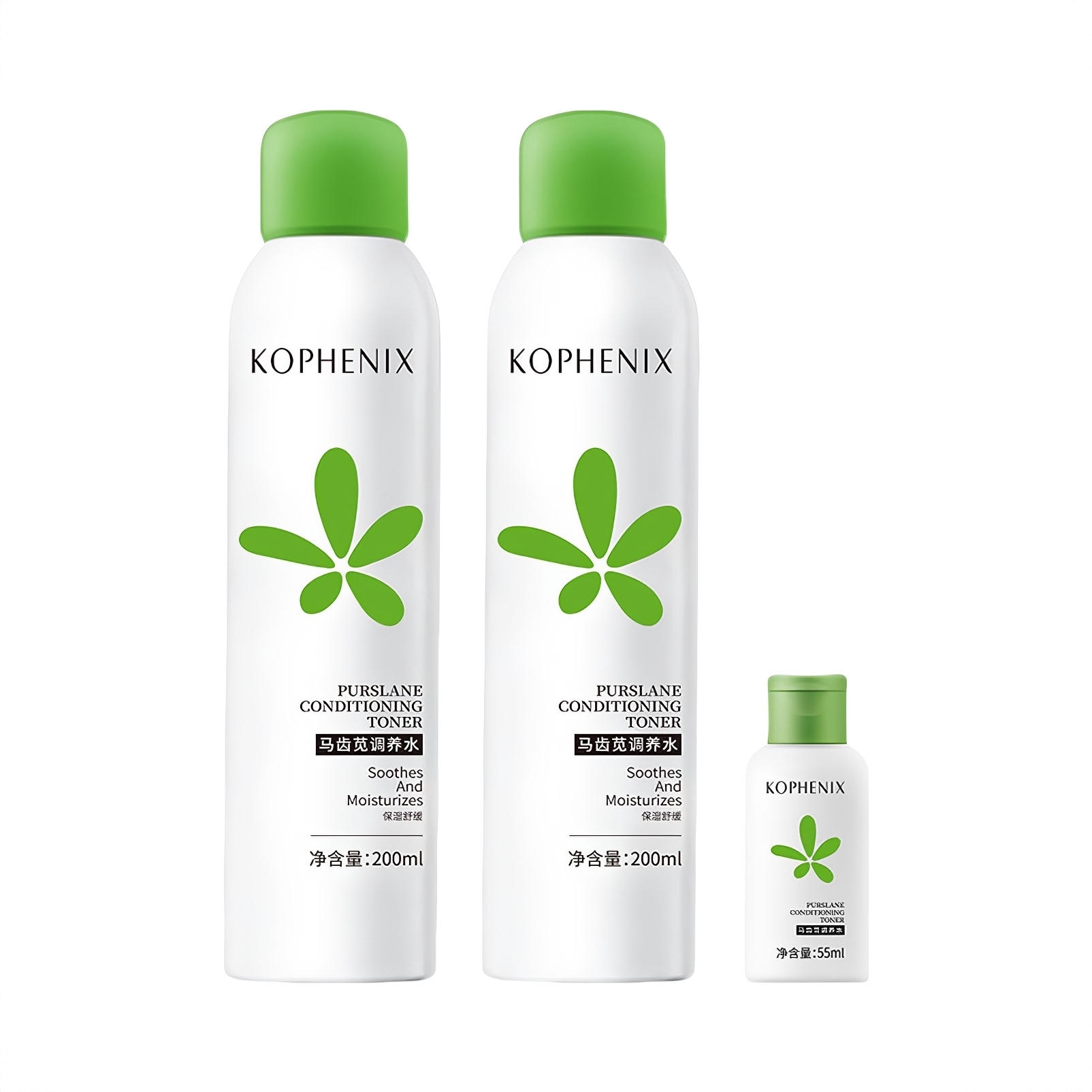 商品配色： 水200ml*2瓶+湿敷水55ml