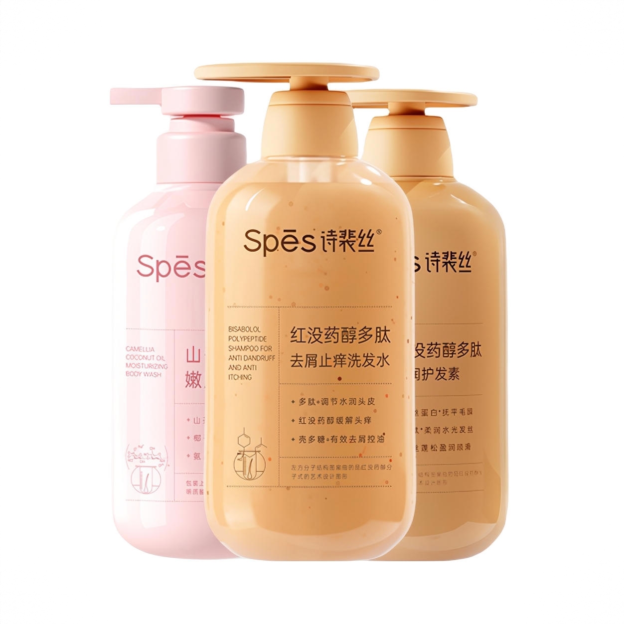商品配色： 洗发水500ml+护发素500ml+沐浴露500ml
