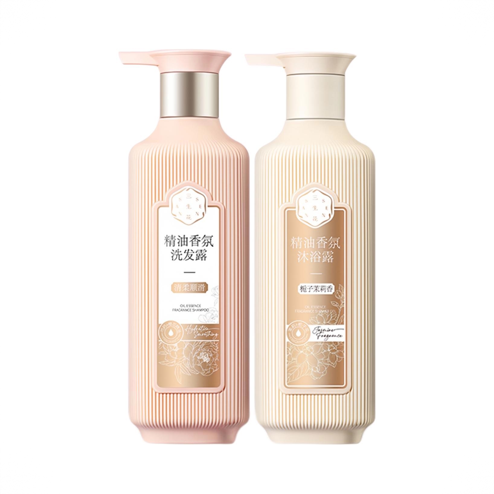 商品配色： 清柔顺滑洗发露500ml+【栀子茉莉香】精油香氛沐浴露500ml