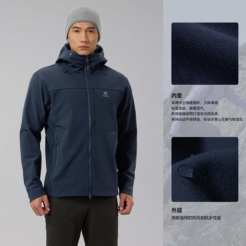 商品配色： 藏青蓝 /连帽薄绒比M8厚