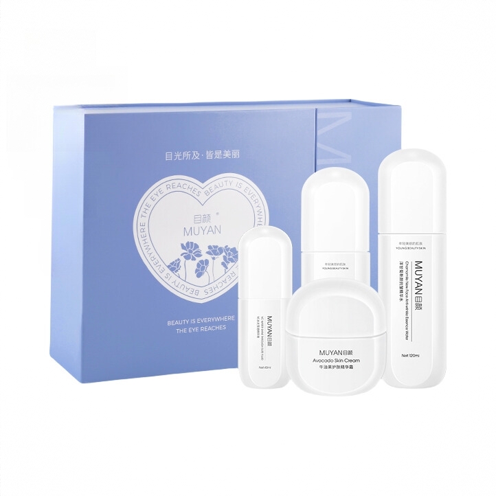 商品配色： 精华水120ml+精华乳100ml+面霜50g+精华40ml