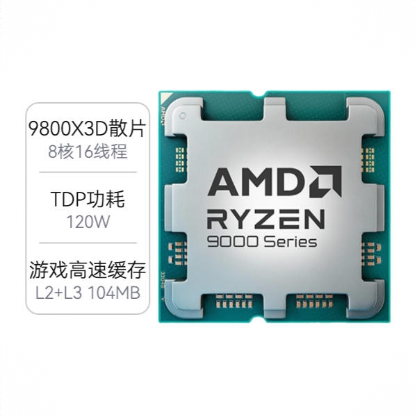 商品配色： R7-9800X3D散片